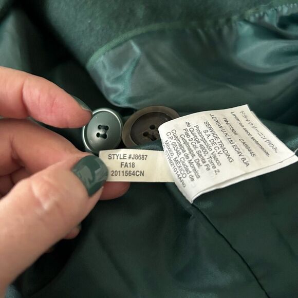 Madewell Hollis Double-Breasted Coat Smoky Spruce Size XS wool blend warm cozy - Picture 7 of 7